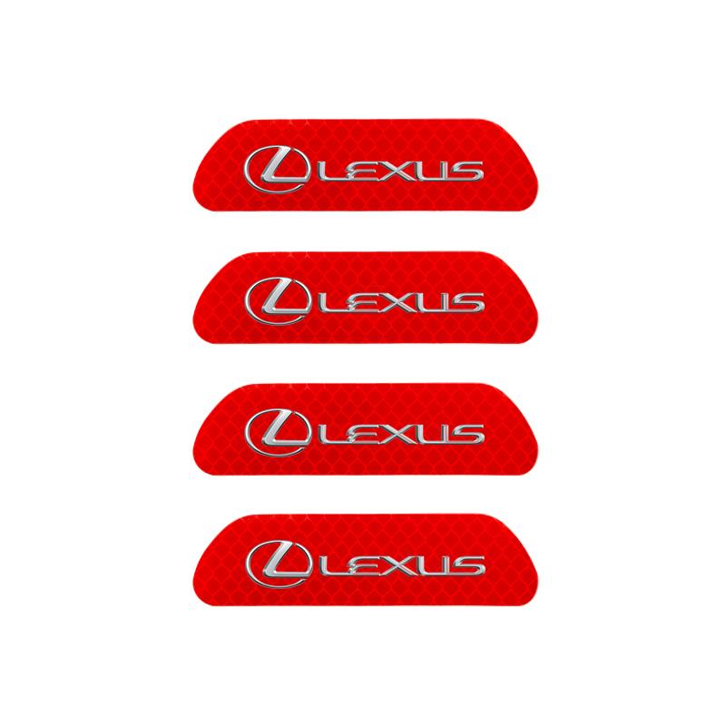 WDM2 2026 Hot Interior Stickers Lexus Car Door Reflective Sticker Night Light Warning Decal For Lexus F SPORT ES RX NX LS UX LM LX GX
