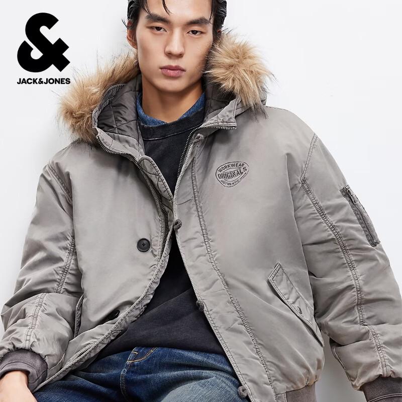 Мужская хлопковая стеганая куртка с капюшоном Jack & Jones S