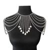Metall Strass Schulterkette Mehrschichtig Fransen Damen Schulterkette Leicht zu Tragen Schmuck Schulter Körperkette