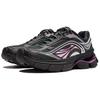 Li-Ning Comfortable Simple Shock Absorption Non-Slip Low-Top Running Shoes Women Sneaker Black Purple AGCU044-1