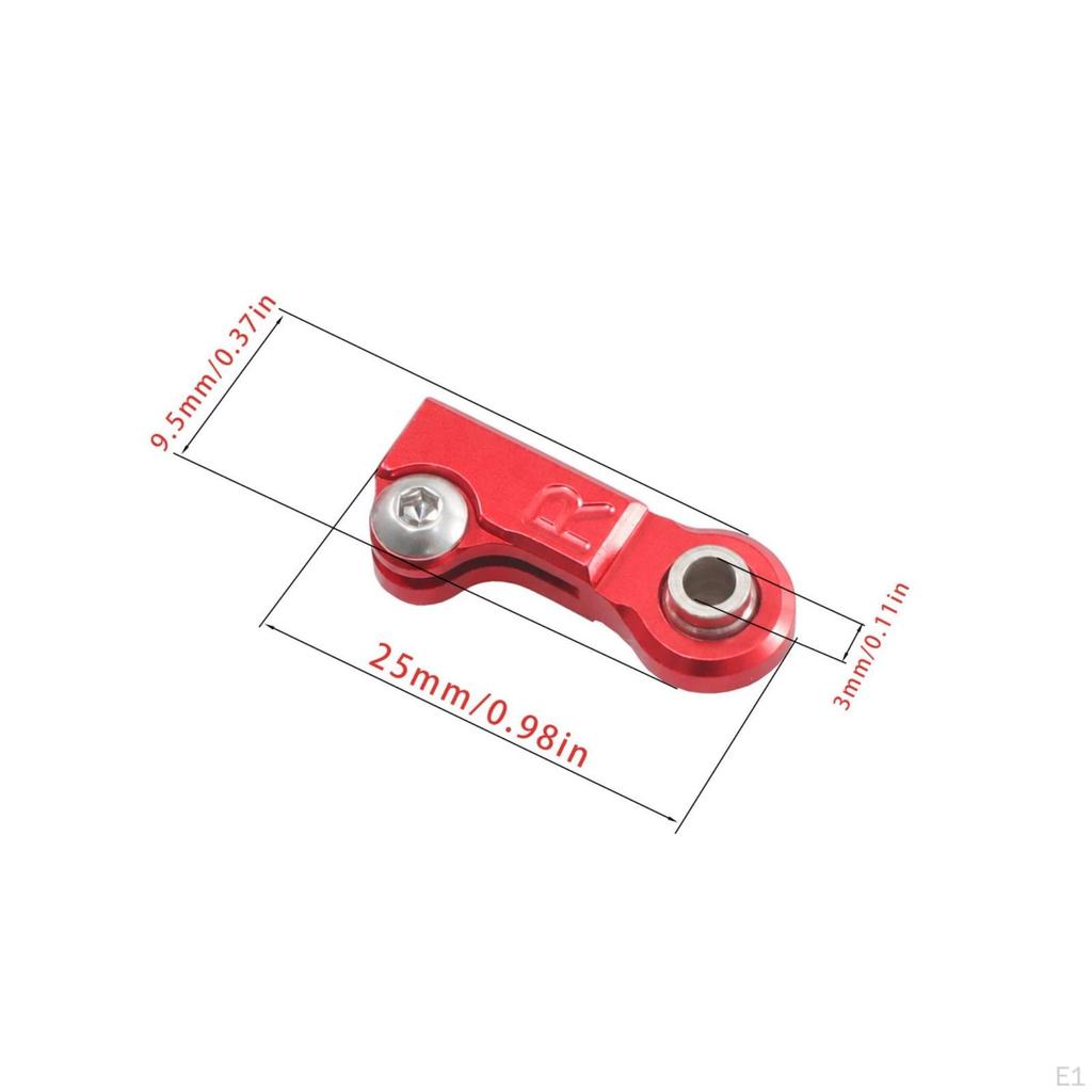 4 Pieces RC Aluminum Steering Rod Head Lockable M4 Ball Linkage Compact Link End Red