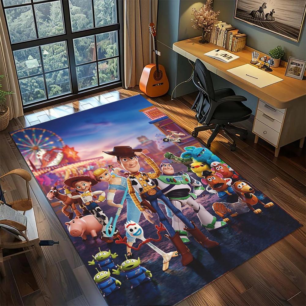 

Toy Story: All Hands on Deck! Rug Carpet Large Area Rug Non Slip Washable Floor Mat Gamer Room Bedroom Home Decor 60x90cm