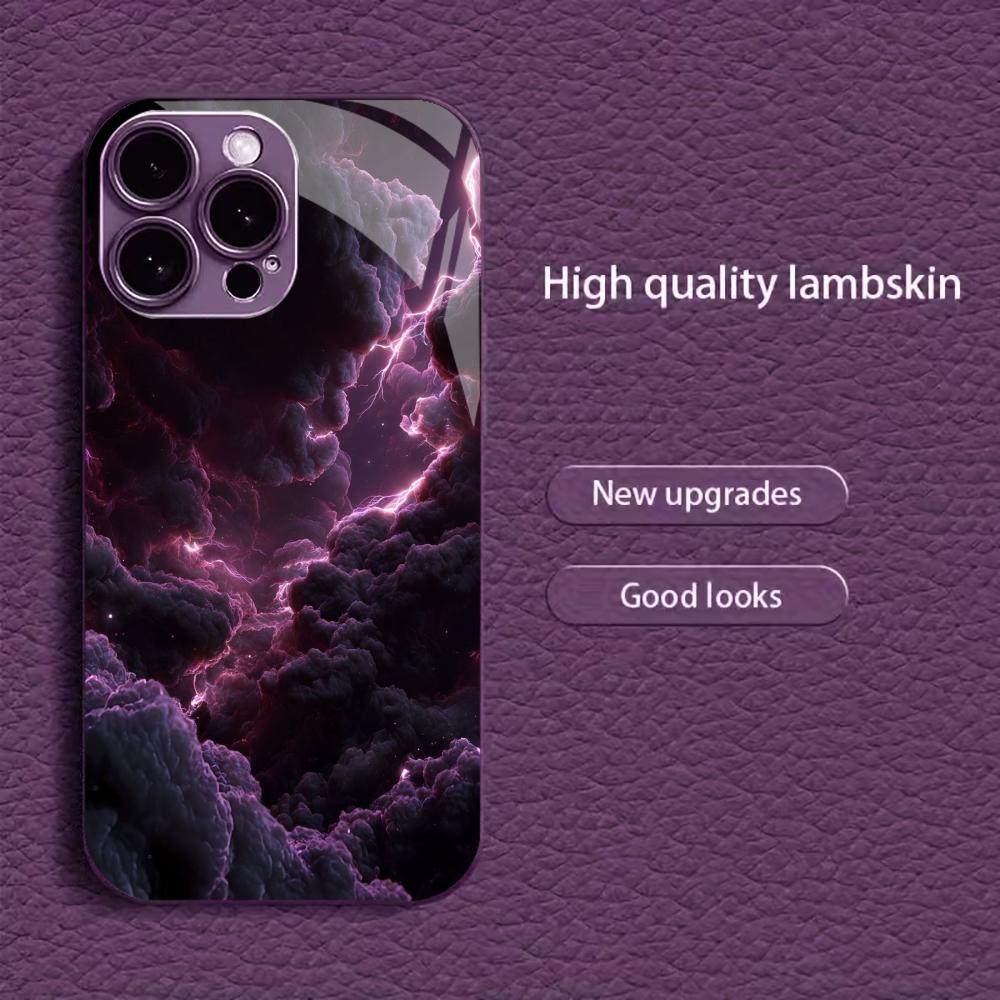 Dark Purple Storm Cloud Art for Coque Iphone for Iphone 17 Case Fashion Case Fundas Glass for iPhone 17 16 15 14 13 Pm Pro Plus
