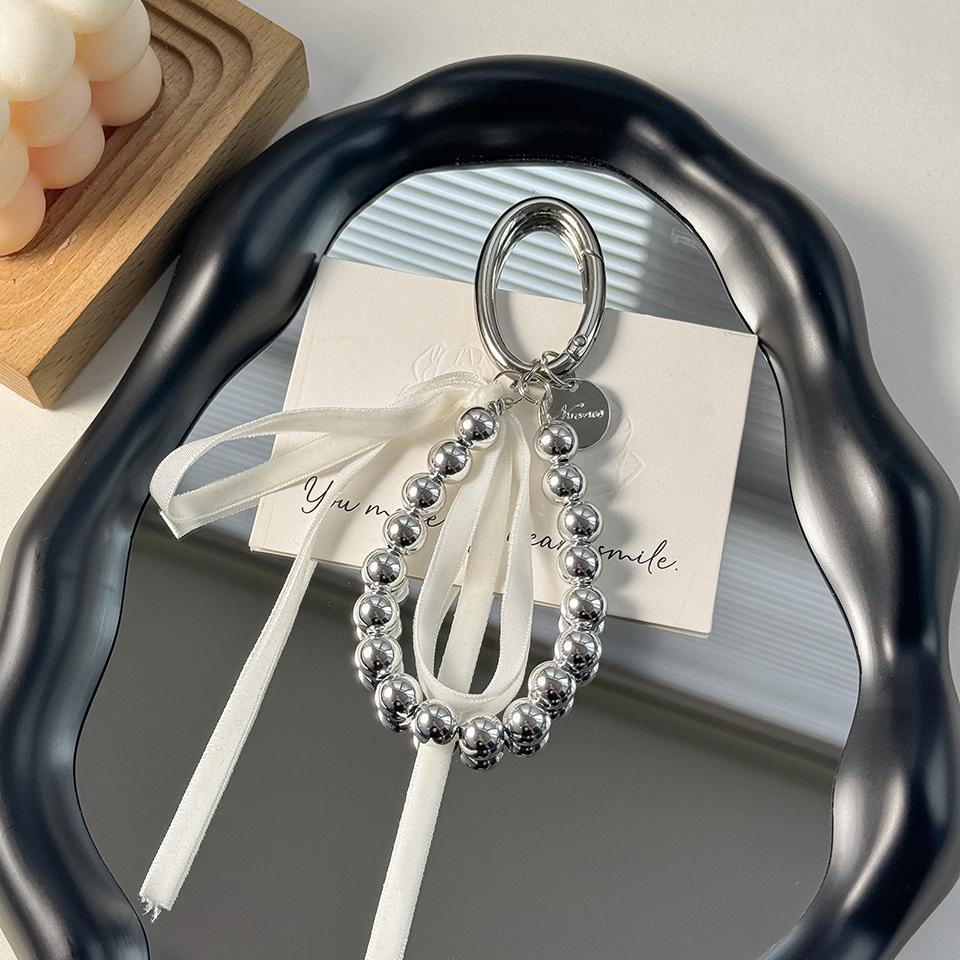 

Элегантная лента бант сумка подвесное украшение брелок для женщин бусины брелоки ювелирные изделия аксессуары для девушек белый