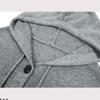 Hooded Knitted Cardigan Women's Solid Color Single Breasted Sweater Drawstring Design Thick Warm Jacket Loose Casual  Autumn Winter
