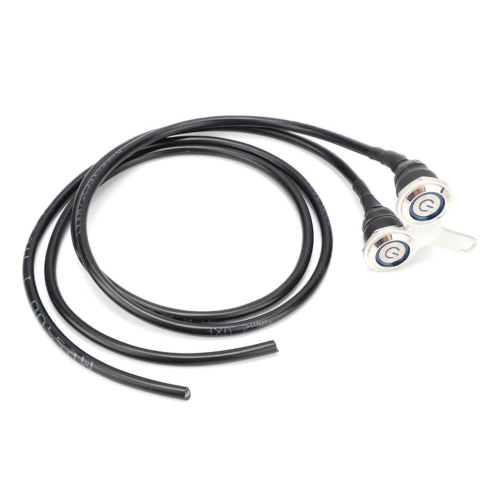 

Handlebar Headlight Switch Waterproof Double Stainless Steel with Power Sign Motorcycles Modification Parts