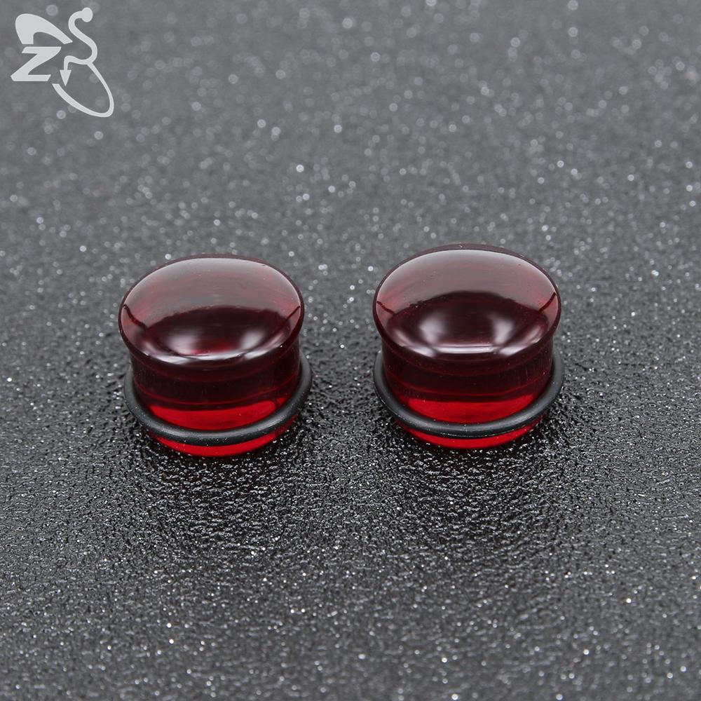 ZS 2pcs/lot Glass Ear Plug And Tunnel 5-16mm Ear Expander Stercher Ear Gauges Ear Flare Flesh Expander Body Piercing Jewelry