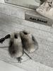 2025 Autumn and Winter Small Man Thick-soled Bag Head Birken Women's Lamb Wool Shoes Bag Head Drag Fleece Warm Lazy Slippers