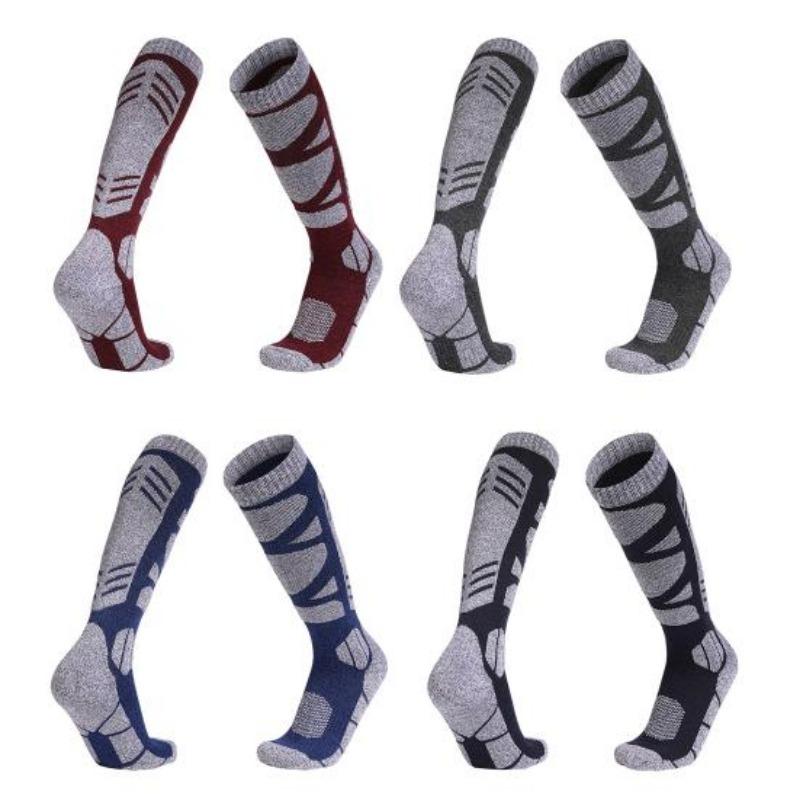 Meias térmicas de esqui para caminhada para homens e mulheres, meias longas e quentes de inverno para esportes ao ar livre, esqui, snowboard, meias de desempenho para caminhada