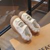 Summer Girls Ballet Style Sports Sandals, Breathable Mary Jane Dad Shoes Soft Sole with Hook-and-Loop for Kids
