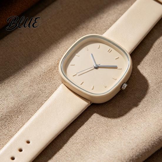 Simple Wristwatch Square Student Watch Minimalist Analog Quartz Faux Trendy