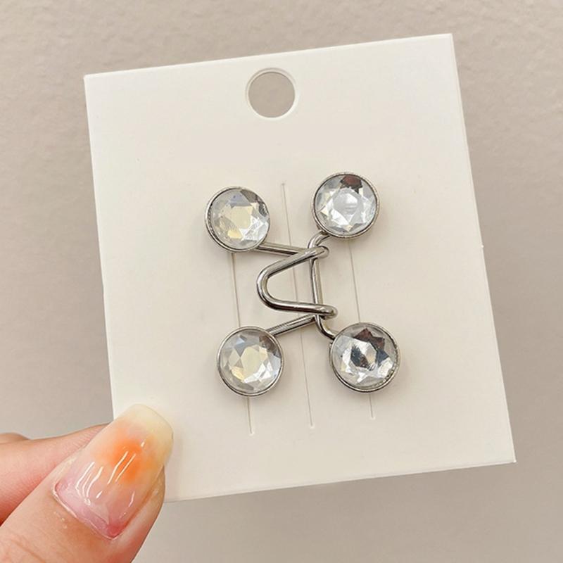 Waist Tighten Brooch Pin for Pants with Anti-Exposed Buckle Brooch Clip Jeans Waist Pin Clothing Accessories for Female