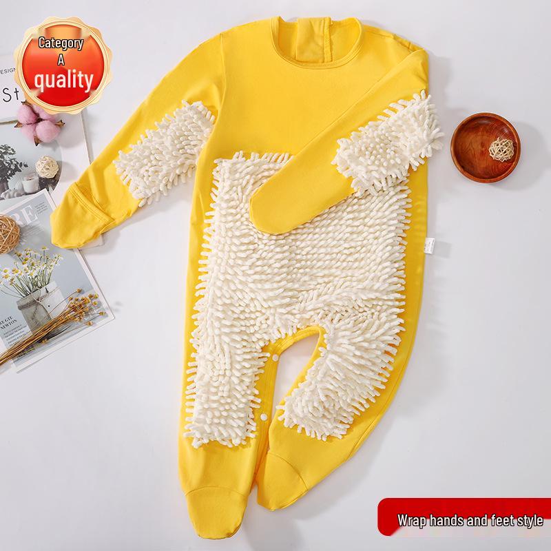 

Універсальний костюм-повзунок для немовлят Герой-швабра : Плюшевий комбінезон із захистом від плям для осені та зими для прибирання підлоги 100 cm