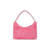 Prada Re-Edition 2000 Embroidered Logo And Enamel Triangle Logo Soft Terry Fabric Hobo Bag Women bags Pink 1NE515_2DXO_F046J
