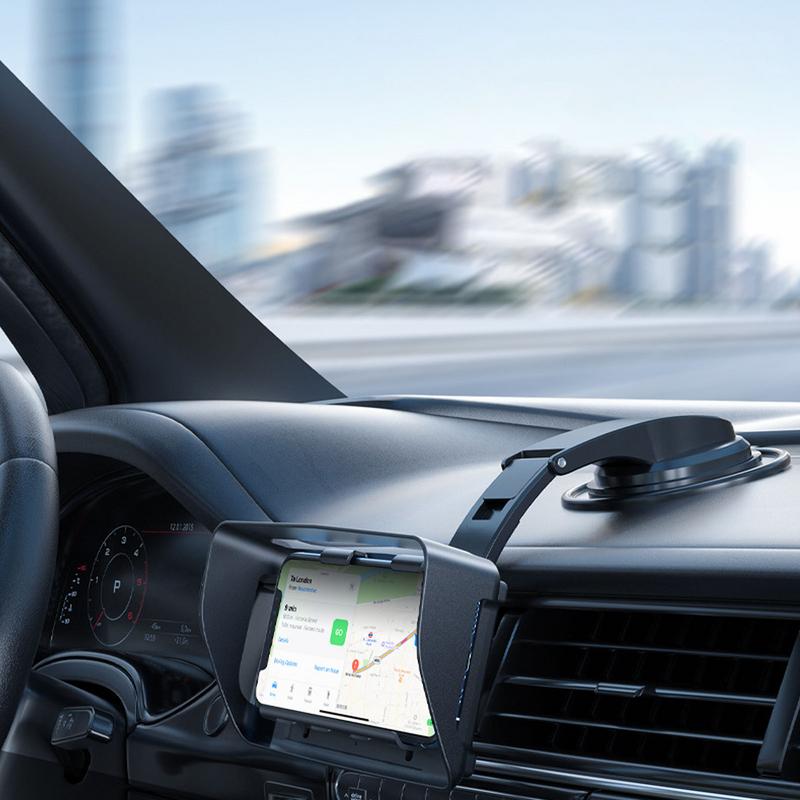 Suction Cup Car Phone Holder With Sun Visor Sunshade Phone Mount 360 Rotation Auto Windshield / Dashboard Phone Stand for  car