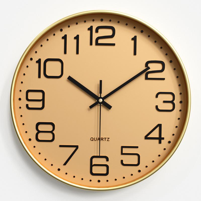 Living Room Wall Clock Modern Simple Home Clock Bedroom Silent Wall Clock Round Quartz Clock 12 Inches 30CM