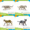 Lifelike Snow Leopard And African Wildcat Model Static Figure For Home Decoration