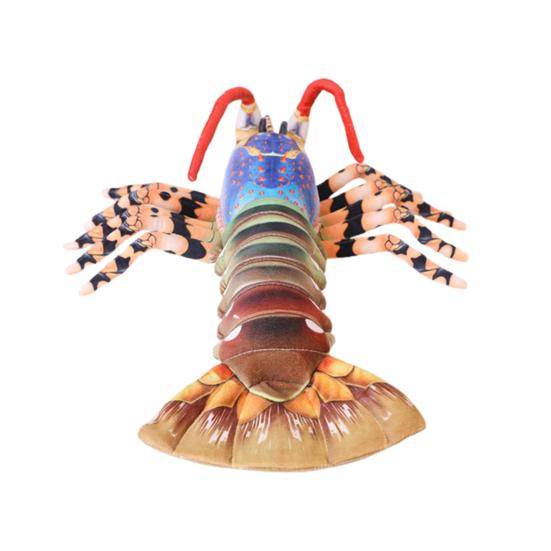 Realistic Australian Crayfish Plush Toy 3D Lobster Stuffed Animal Pillow Soft Hugging Cushion for Kids Adults