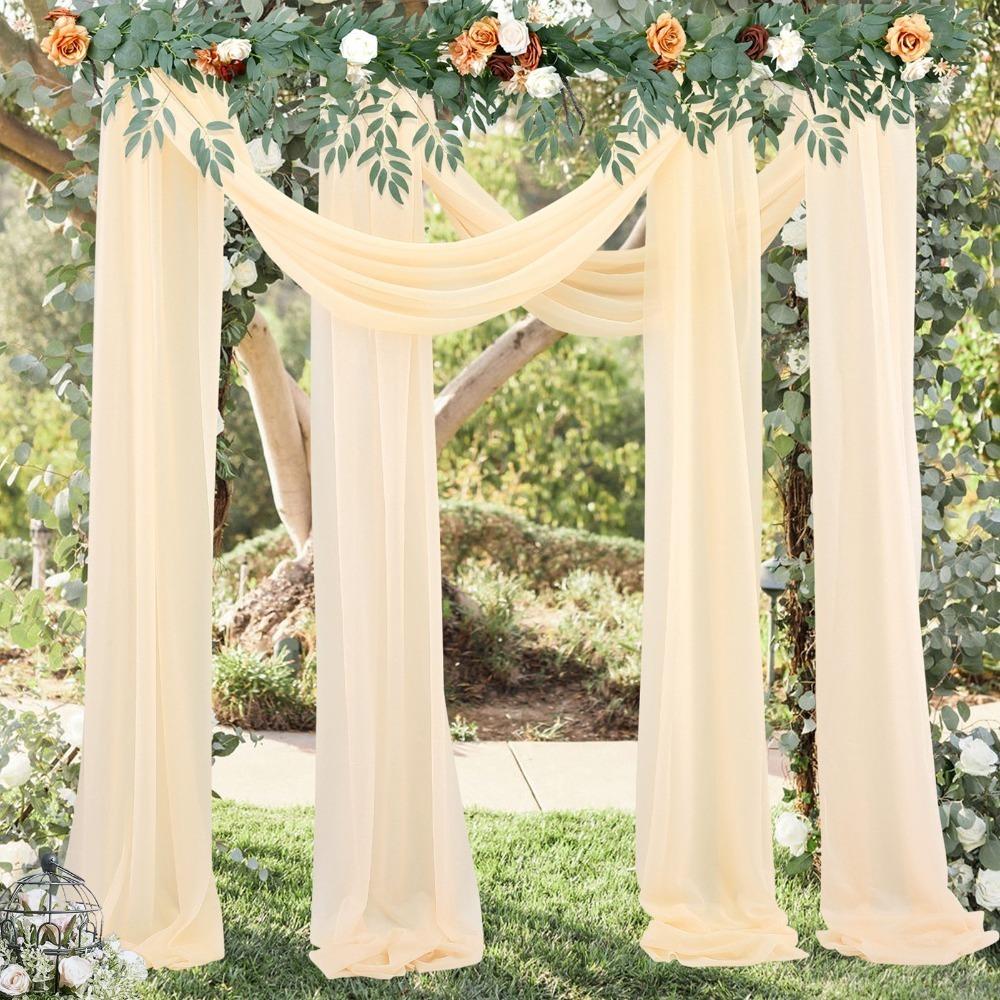 2 Panels 29.53 X 236.22 In Party Decor Fabric Stretch Yarn Ceremony Hanging Cloth  Aisle Layout