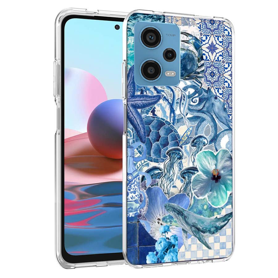 

Морская Синяя Пляжная Океанская Чехол для Телефона Для Redmi Note 13 12 14 15 Pro Plus 13R 11 11T 11E 11S 10 Pro 10S 9 9S Чехол Сотовый Прозрачный ТПУ Capa Redmi Note 12 Pro 5G