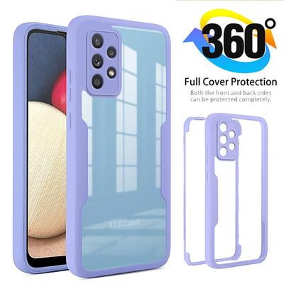360° Ochranný kryt pro celé tělo (přední i zadní) pro Samsung Galaxy A53 A55 A54 5G A35 A23 A13 A52 A15 A32 Průhledný nárazuvzdorný kryt Capa
