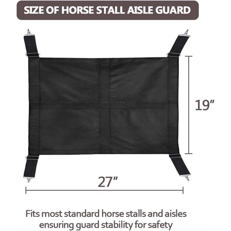 ABJI-Adjustable Length Straps Included Horse Stall Guard Protective Fencing For Barn, For Tack Rooms, Horse Trailers- 27" 1 Pcs