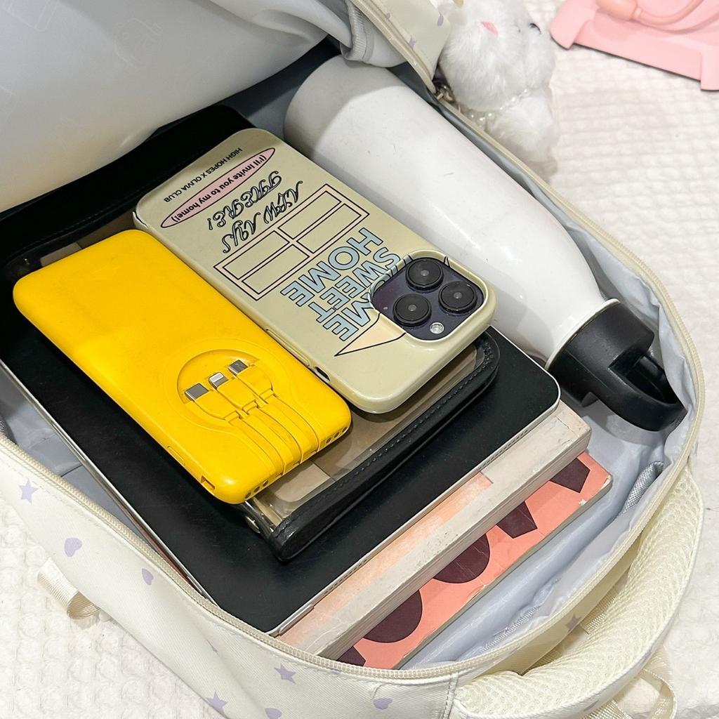 Schoolbag Japanese Ins Cute College Style Make-up Bag Female High-value Primary and Secondary School Students Grades 1-1 Two-piece Backpack