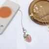 3D Fruit Pendant Keychain Strawberry Key Holder Handmade Car Key Accessory Handbag Decoration for Fashion Enthusiasts