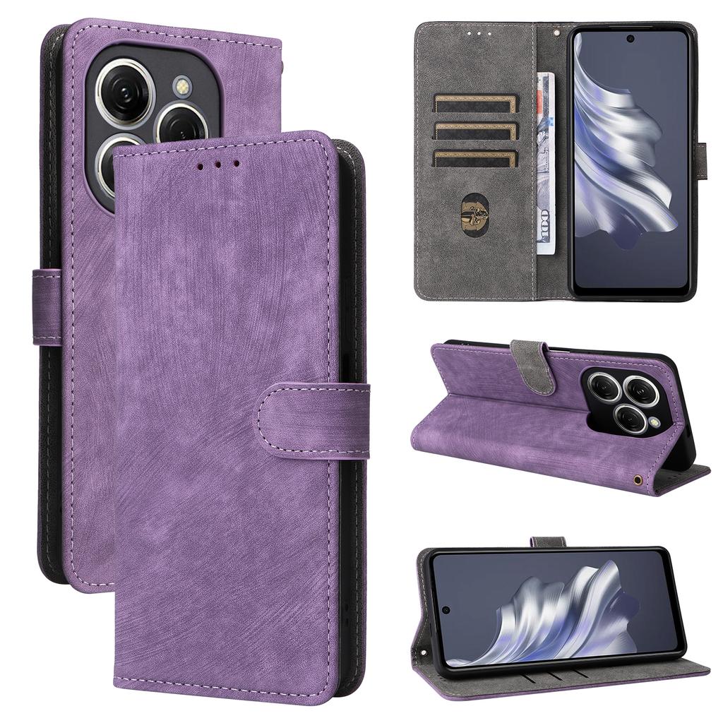 Pro TECNO Spark 20 Pro KJ6 Pouzdro Blokování RFID PU Kůže+TPU Kryt na mobil s Poutkem