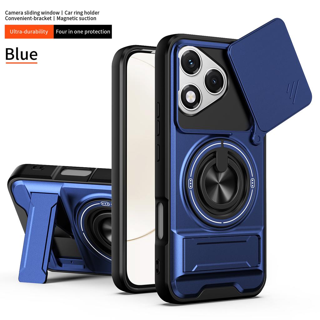 Funda for Honor 400 Lite Case Rotatable Slide Camera Protection Ring Stand Shockproof Cover Capa Funda