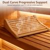 2Pcs Sauna Headrest Wood Neck Pillow Ergonomic Design Infrared Sauna Headrest Comfortable Headrest Support Sauna Accessories