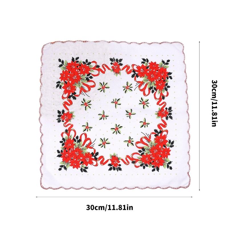 Soft Printed Cotton Handkerchief For Women and Girls Quick Drying Multipurpose Accessory Floral Handkerchiefs