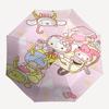 1pc Hello Kitty Christmas Edition Automatic Opening/Closing Umbrella - Portable Three-Fold Design with 8-Bone Iron Frame, Perfect for Outdoor Use, Fes