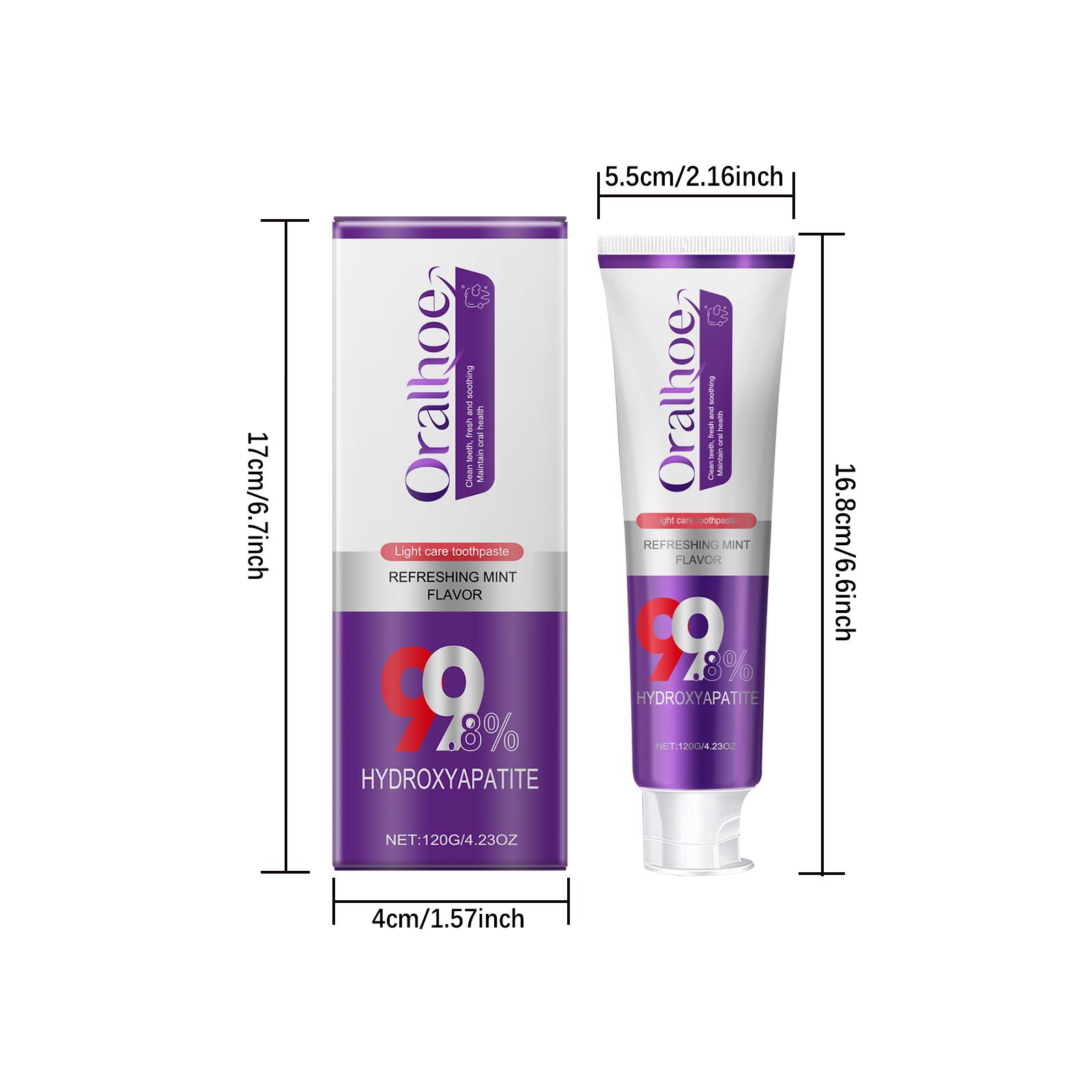 

Зубная паста с гидроксиапатитом, мятный вкус, интенсивное удаление пятен, паста для чистки зубов, свежесть полости рта, средство для ухода за зубами, 120 г 120g