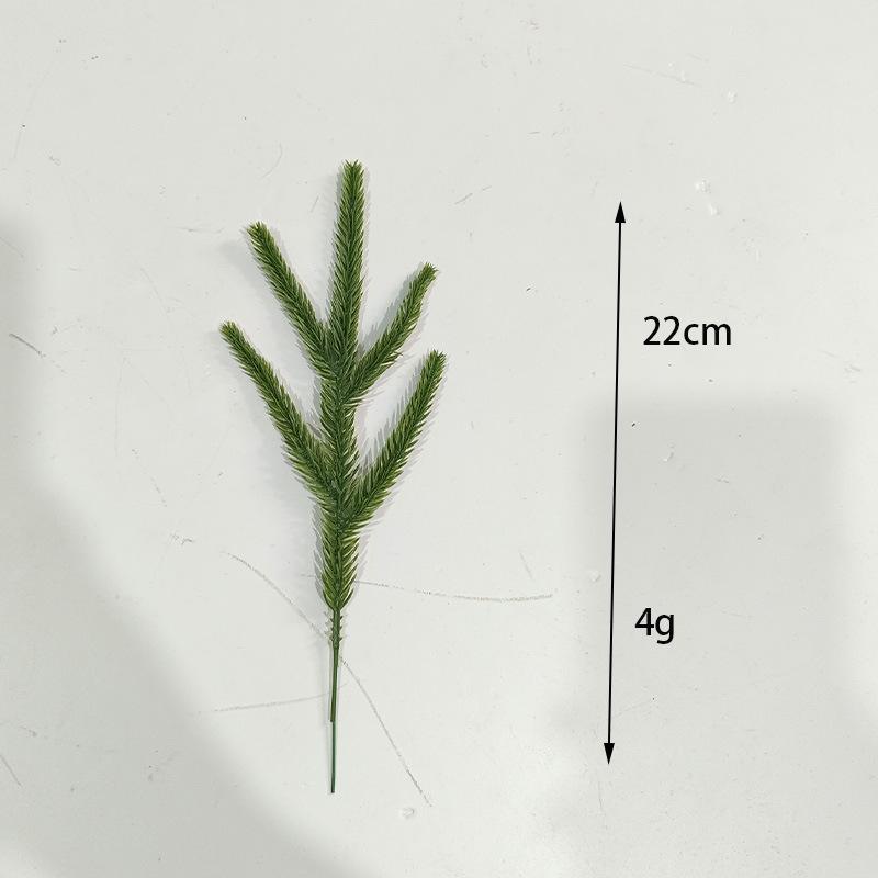 Artificial Green Pine and Cypress Leaves for Indoor/Outdoor Decoration, Soft Rubber, DIY Christmas Accessories