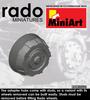 Rad Miniatures 1/35 Scale German Sd.Kfz.234 8-Wheel Heavy Armored Vehicle Wheel Adapters (8-Pack) (Miniart) Plastic Model Parts RDM35S33