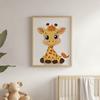 Giraffe - Dekoratives Poster Giraffe - Dekoratives Poster, 70X100 Cm, Rahmen Holz Helle Eiche, Papier Matt 230 Gsm