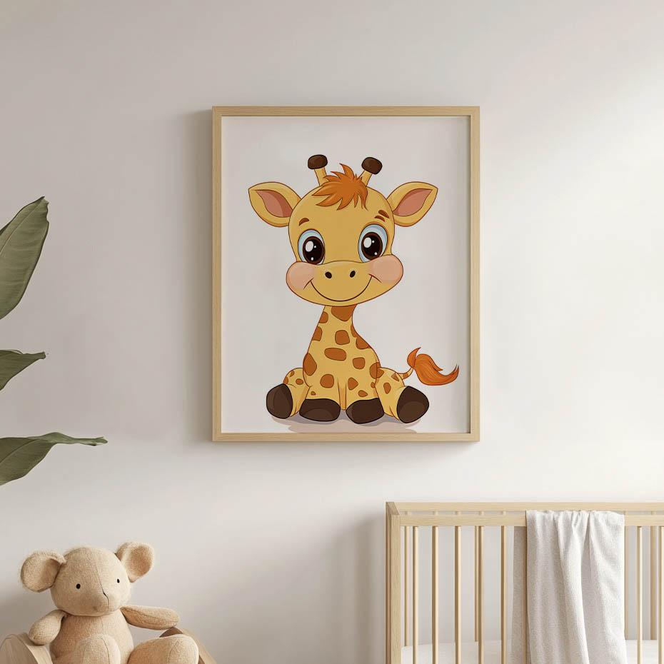 Żyrafka - Plakat Dekoracyjny Żyrafka - Plakat Dekoracyjny, 70X100 Cm, Bez Ramy, Papier Matowy 230 Gsm