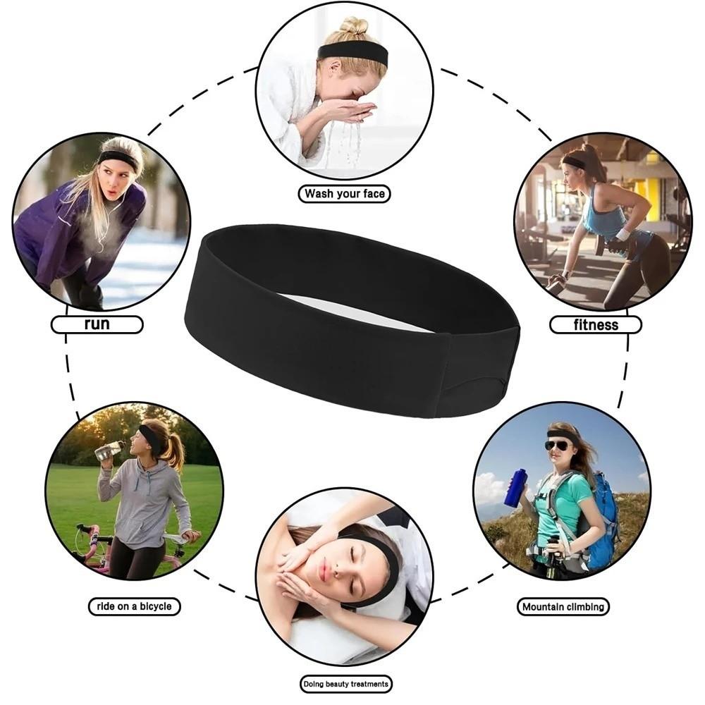 Elastic Sweat Absorbing Headbands Absorbent Sweat Ponytail Holder Sport  Headbands  Men Women