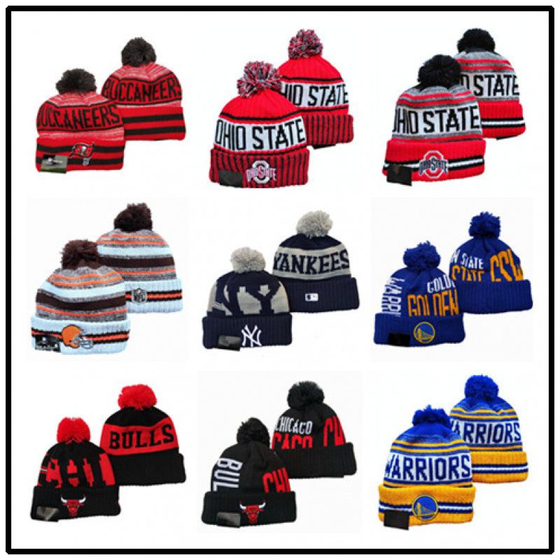 Transfrontaliero Nuovo Rugby Baseball Hockey su Ghiaccio Pallacanestro Quattro Squadre Maggiori Cappelli a Maglia Cappelli di Lana della Squadra