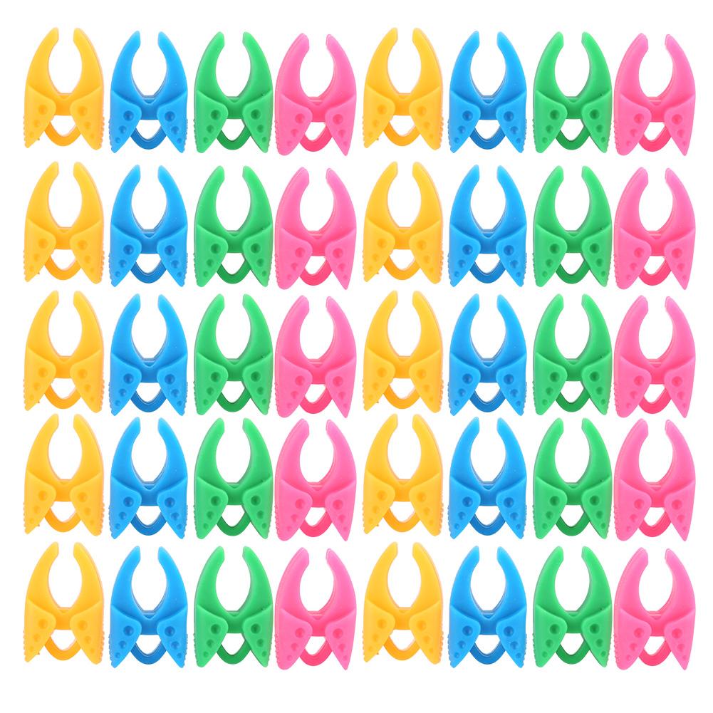 40Pcs Spool Fixing Clip Silicone Colorful Bobbins Clips for Sewing Thread Accessories