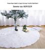 White Sequin Snowflake Plush Christmas Tree Skirt
