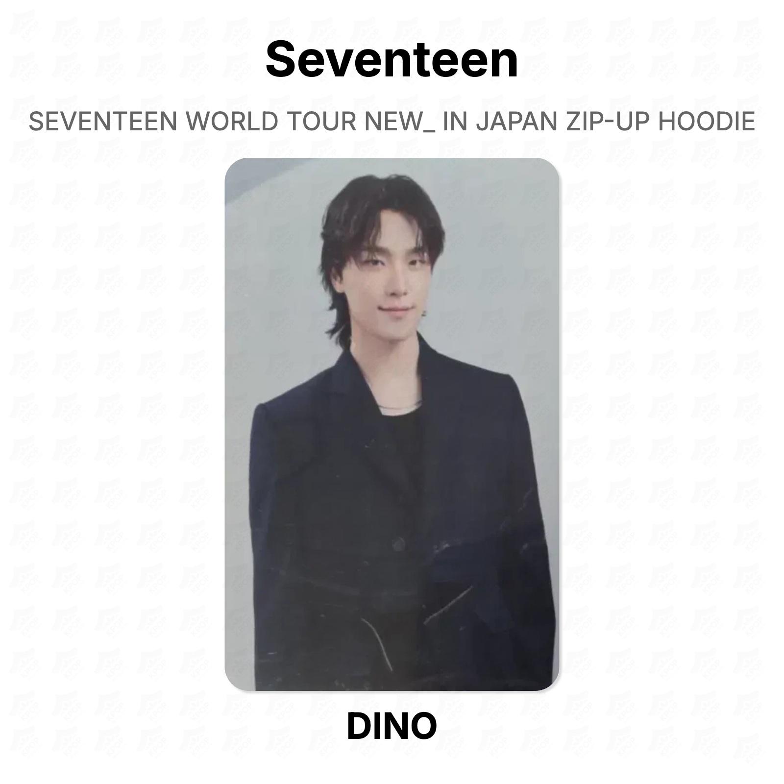 Seventeen WORLD TOUR NEW_ IN JAPAN ZIP-UP HOODIE Official Photocard DINO