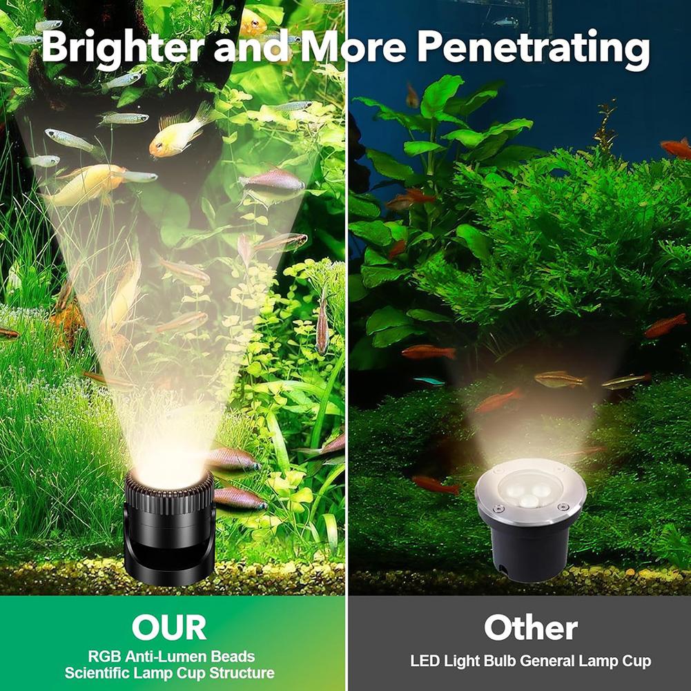 6 Light Solar Underwater Lights IP65 Waterproof Solar Light Outdoor Garden Light for Garden Yard Landscape Pathway Wall Lamp