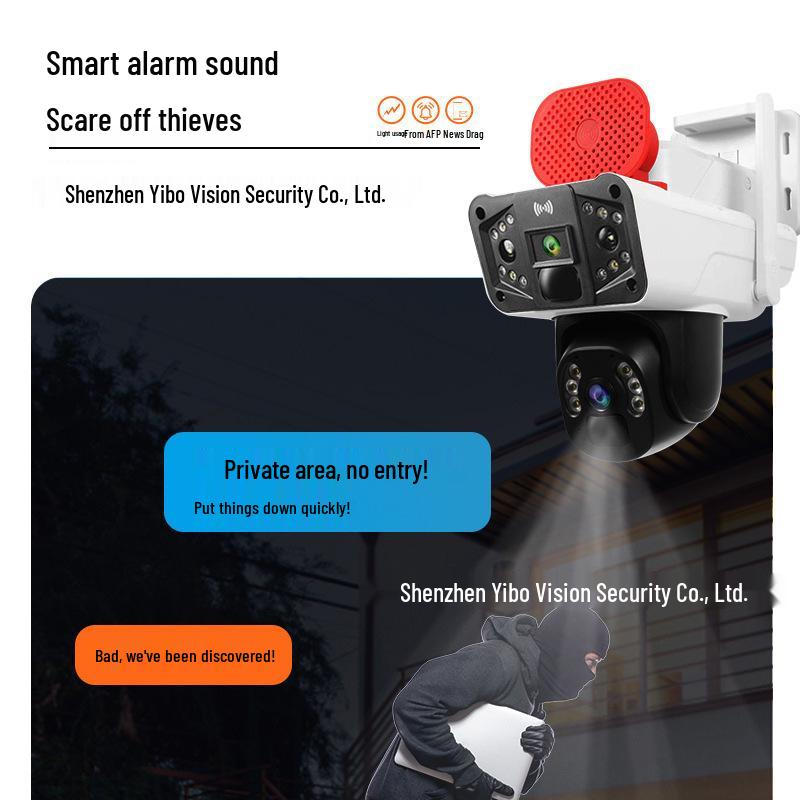 OKAM 4G Solar Panoramic Surveillance Camera: Outdoor Full-Color Night Vision, Mobile Remote Access, Bullet & Dome Options