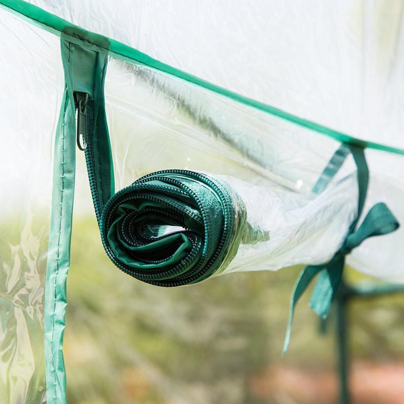 Portable Greenhouse Cover Anti-UV Waterproof PVC Plant Cover Tomato Plants Garden Tent Greenhouse (Without Iron Stand)