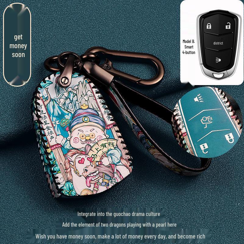 Cadillac Key Case for CT6, XT4, XT5, XT6, XTS, CT4, CT5, ATS-L - Snap-On Shell