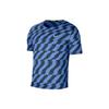 Logo Print Training Sports Short Sleeve T-Shirt Men Tops Blue CU5458-458