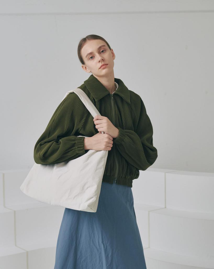 ACOCK Women's Padded Large Shopper Bag, Ivory