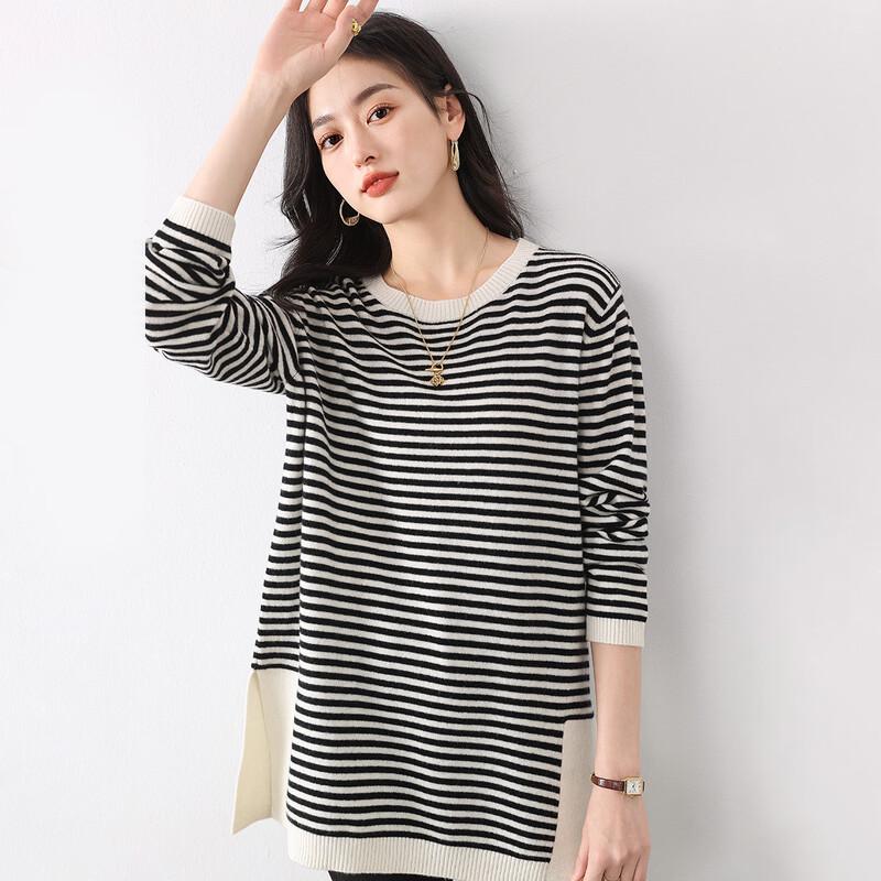 

MOKANA Women s Long-Sleeve Wool Sweater One Size